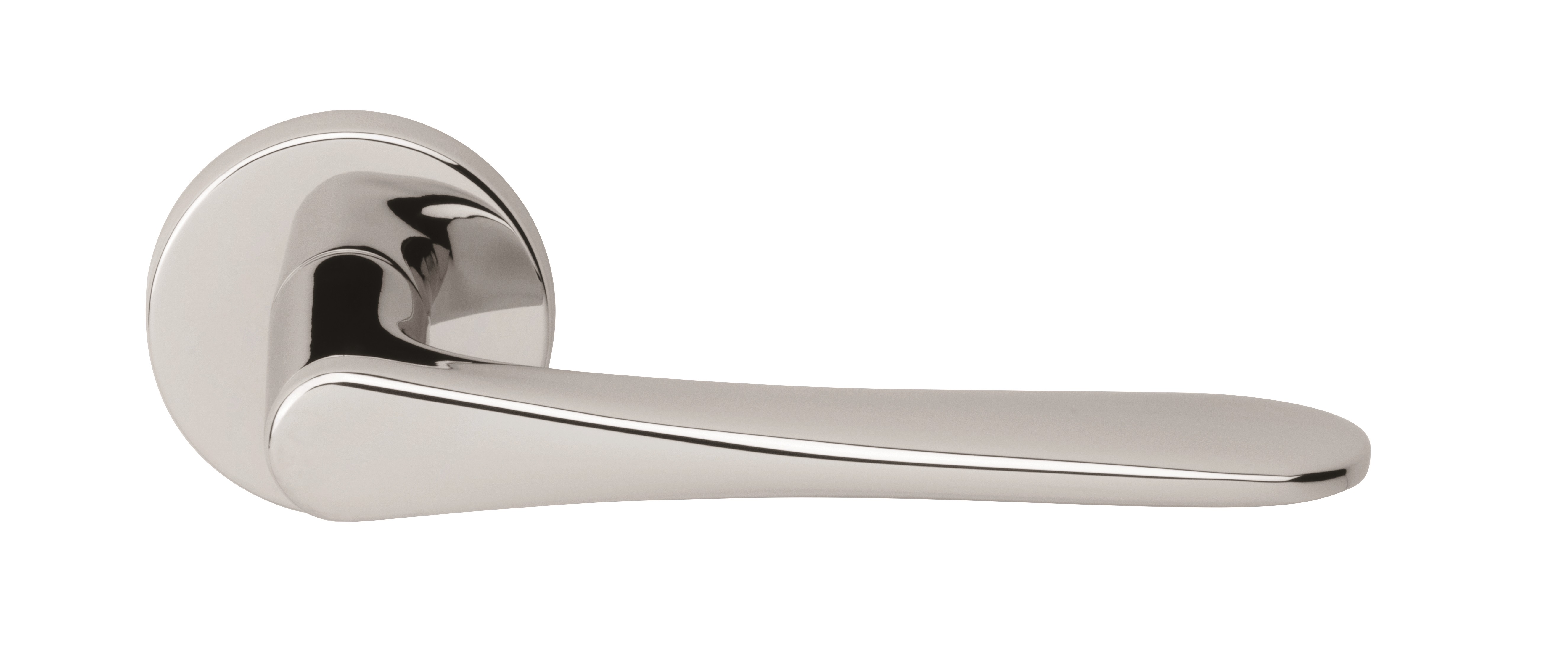 Ручка дверная AULA R5 CRO раздельная на круглой розетке, цвет хром, ЦАМ фото купить в Барнауле