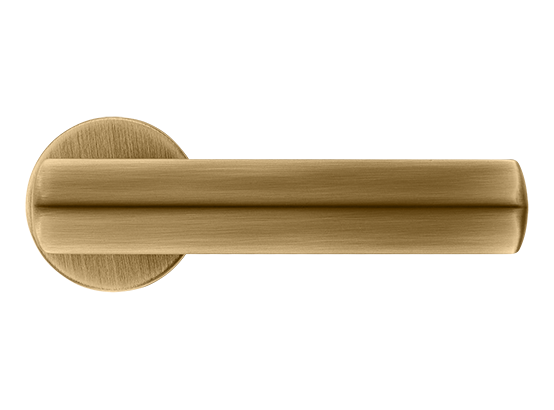 Ручка дверная PANATHENAIC R6 CAFFE раздельная на круглой розетке, цвет кофе, ЦАМ фото купить в Барнауле