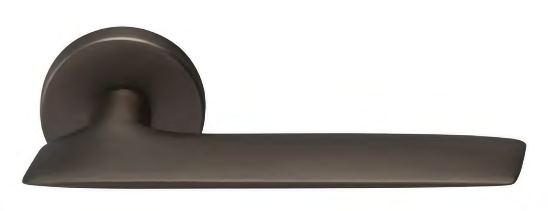 Ручка дверная GALACTIC R6 ANT раздельная на круглой розетке, цвет антрацит, ЦАМ фото купить Барнаул