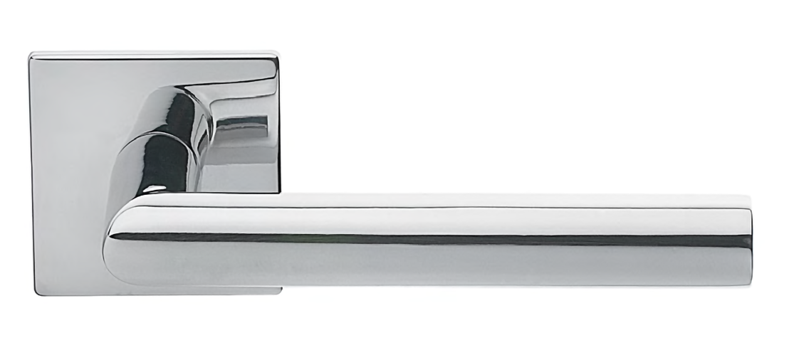 Ручка дверная VOSTOK1 S1-E SSB на квадратной розетке, цвет полированная нержавеющая сталь, сталь фото купить в Барнауле