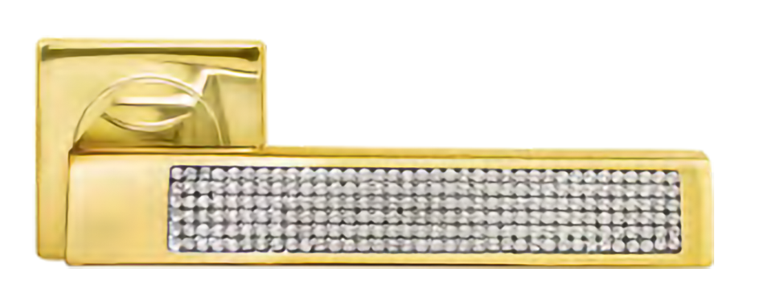 Ручка дверная DOLCE VITA S1 OTL раздельная на квадратной розетке, цвет золото, латунь фото купить в Барнауле