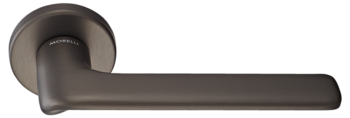 Ручка дверная TOMORROW R6 ANT раздельная на круглой розетке, цвет антрацит, ЦАМ фото купить в Барнауле