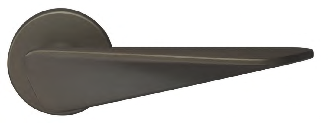 Ручка дверная ZENIT R6 ANT раздельная на круглой розетке, цвет антрацит, латунь фото купить Барнаул