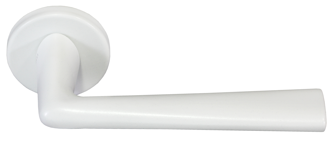 Ручка дверная THE FORCE R6 BIA раздельная на круглой розетке, цвет белый, ЦАМ фото купить в Барнауле