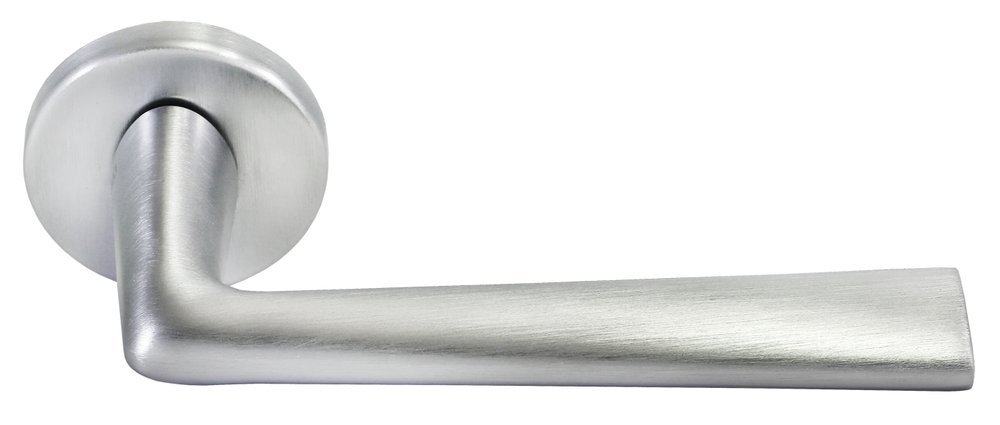 Ручка дверная THE FORCE R6 CSA раздельная на круглой розетке, цвет матовый хром, ЦАМ фото купить в Барнауле