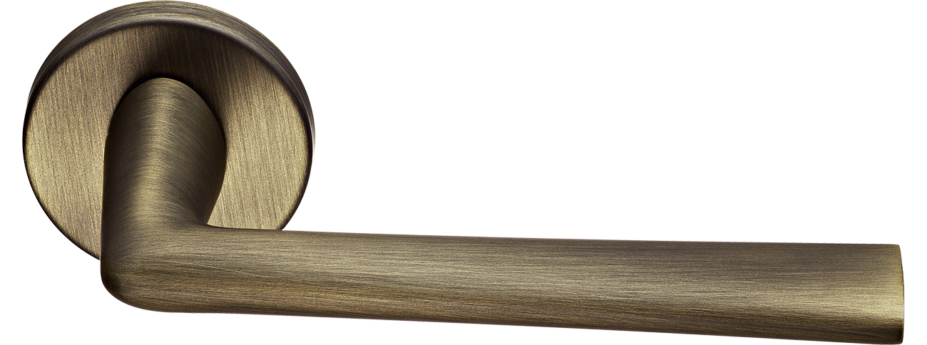 Ручка дверная THE FORCE R6 CAFFE раздельная на круглой розетке, цвет кофе, ЦАМ фото купить в Барнауле