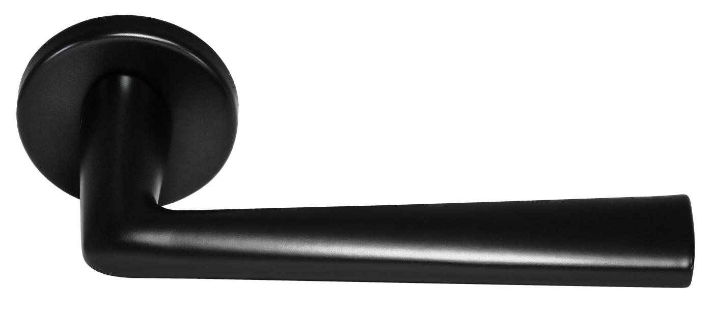 Ручка дверная THE FORCE R6 NERO раздельная на круглой розетке, цвет черный, ЦАМ фото купить в Барнауле