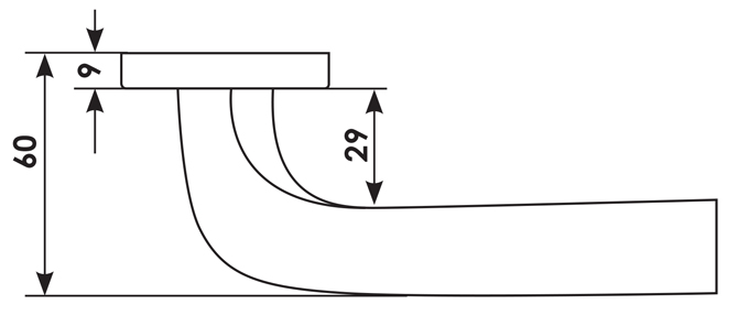 Ручка дверная COMETA R6 CAFFE раздельная на круглой розетке, цвет кофе, ЦАМ фото купить в Барнауле