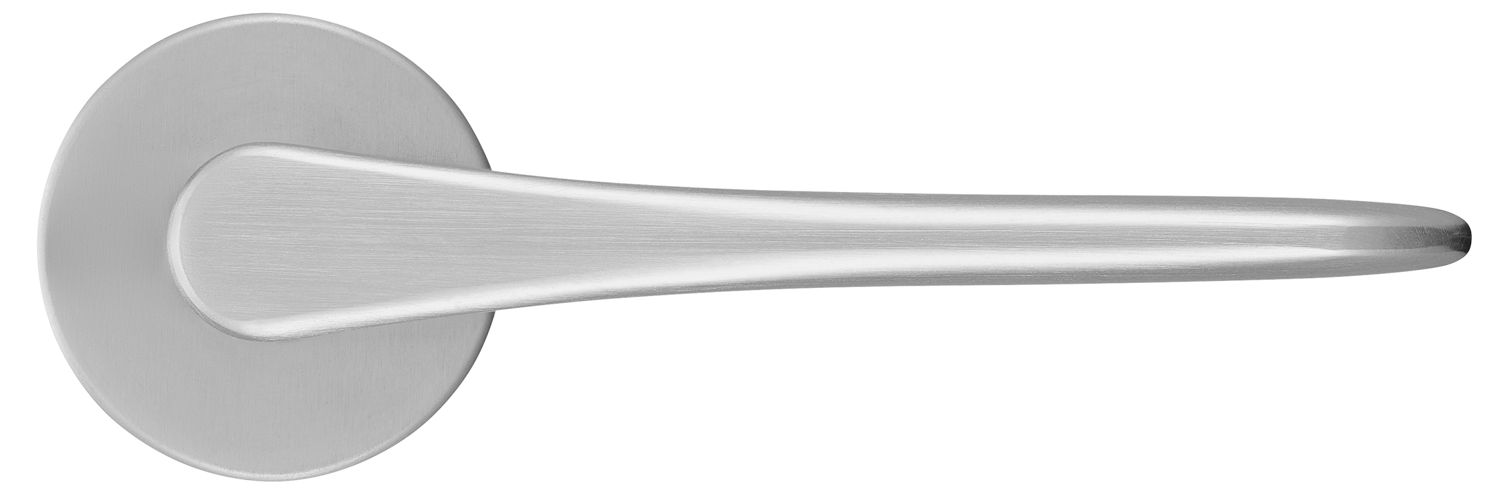 Ручка дверная AULA R6 CSA раздельная на круглой розетке, цвет матовый хром, ЦАМ фото купить в Барнауле