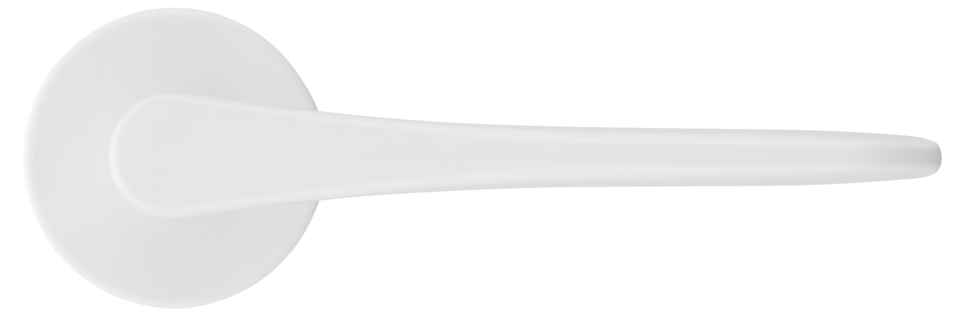 Ручка дверная AULA R6 BIA раздельная на круглой розетке, цвет белый, ЦАМ фото купить в Барнауле