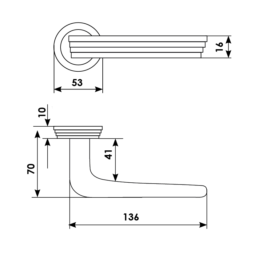 Ручка дверная ALLURE R2 NIS раздельная на круглой розетке, цвет матовый никель, латунь фото фурнитура Барнаул