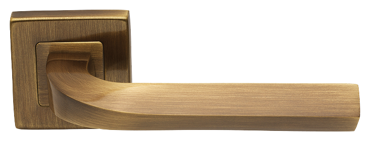 Ручка дверная TENDER S3 BGO раздельная на квадратной розетке, цвет матовая бронза, латунь фото купить Барнаул