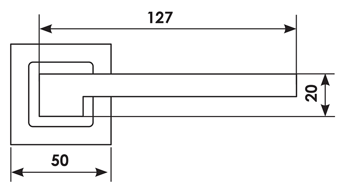 Ручка дверная STONE S3 BGO раздельная на квадратной розетке, цвет матовая бронза, латунь фото купить в Барнауле