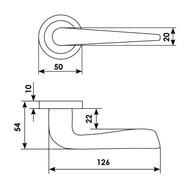 Ручка дверная PETRA R2 BGO раздельная на круглой розетке, цвет матовая бронза, латунь фото купить Барнаул
