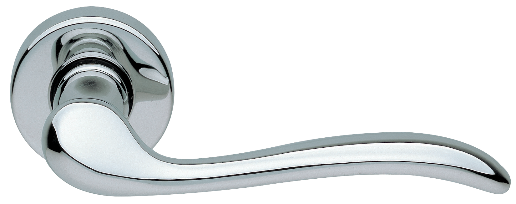 Ручка дверная TOSCANA R2 CRO раздельная на круглой розетке, цвет хром, латунь фото купить в Барнауле