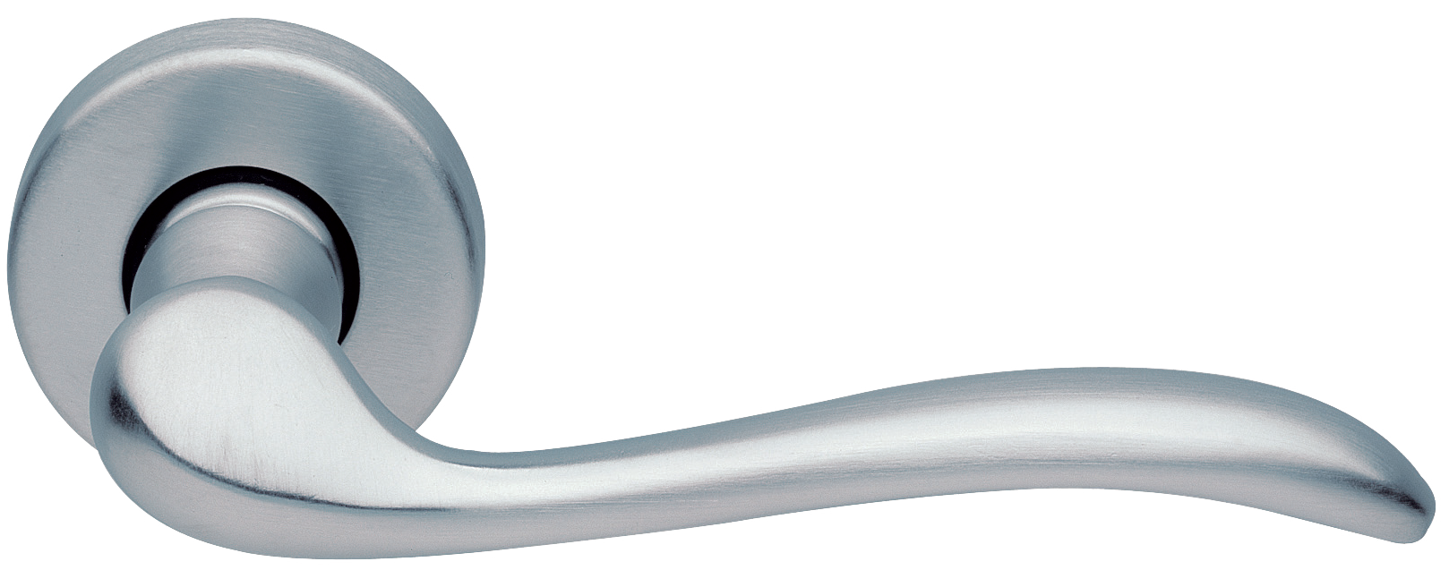 Ручка дверная TOSCANA R2 CSA раздельная на круглой розетке, цвет матовый хром, латунь фото купить в Барнауле