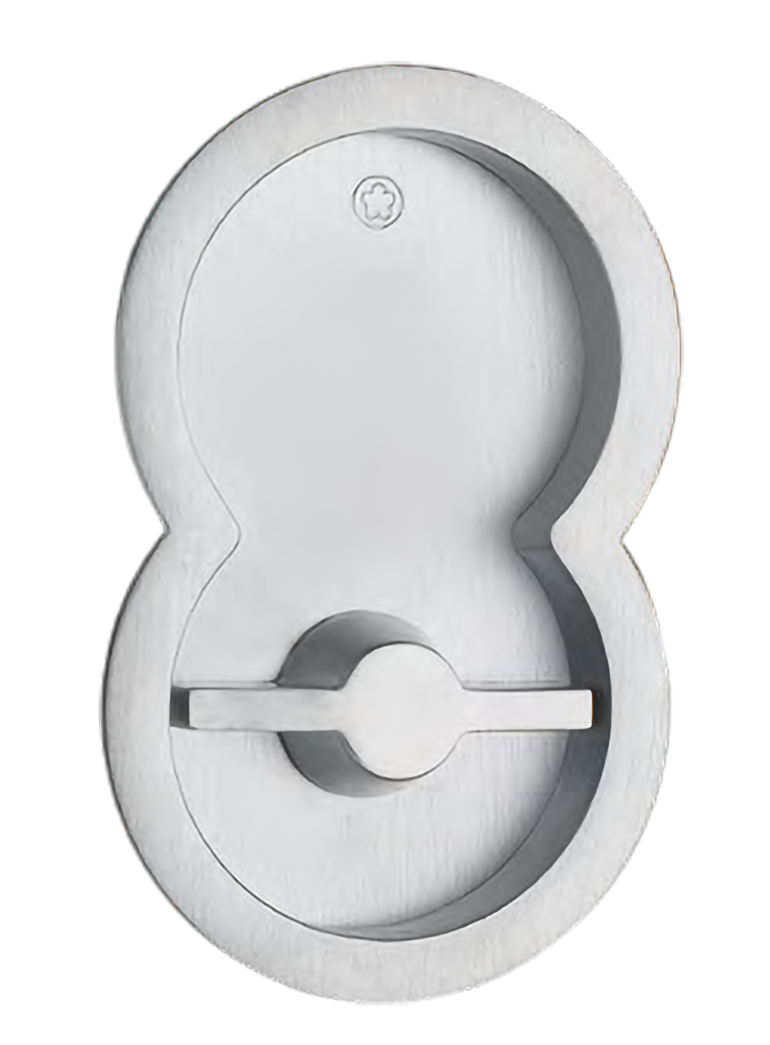 Ручка для раздвижных дверей INFINITY ART.84 CSA на фигурной розетке, цвет матовый хром, латунь фото купить Барнаул