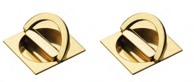 Комплект ручек для раздвижных дверей ART.75C/Q OSA с поворотным кольцом, цвет матовое золото, латунь фото купить Барнаул