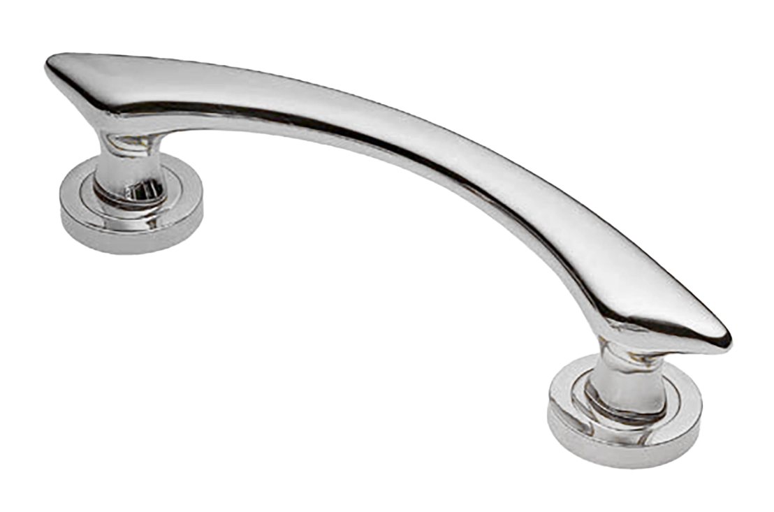 Ручка-скоба BOLID PH CRO на круглой розетке, цвет хром, латунь фото купить Барнаул