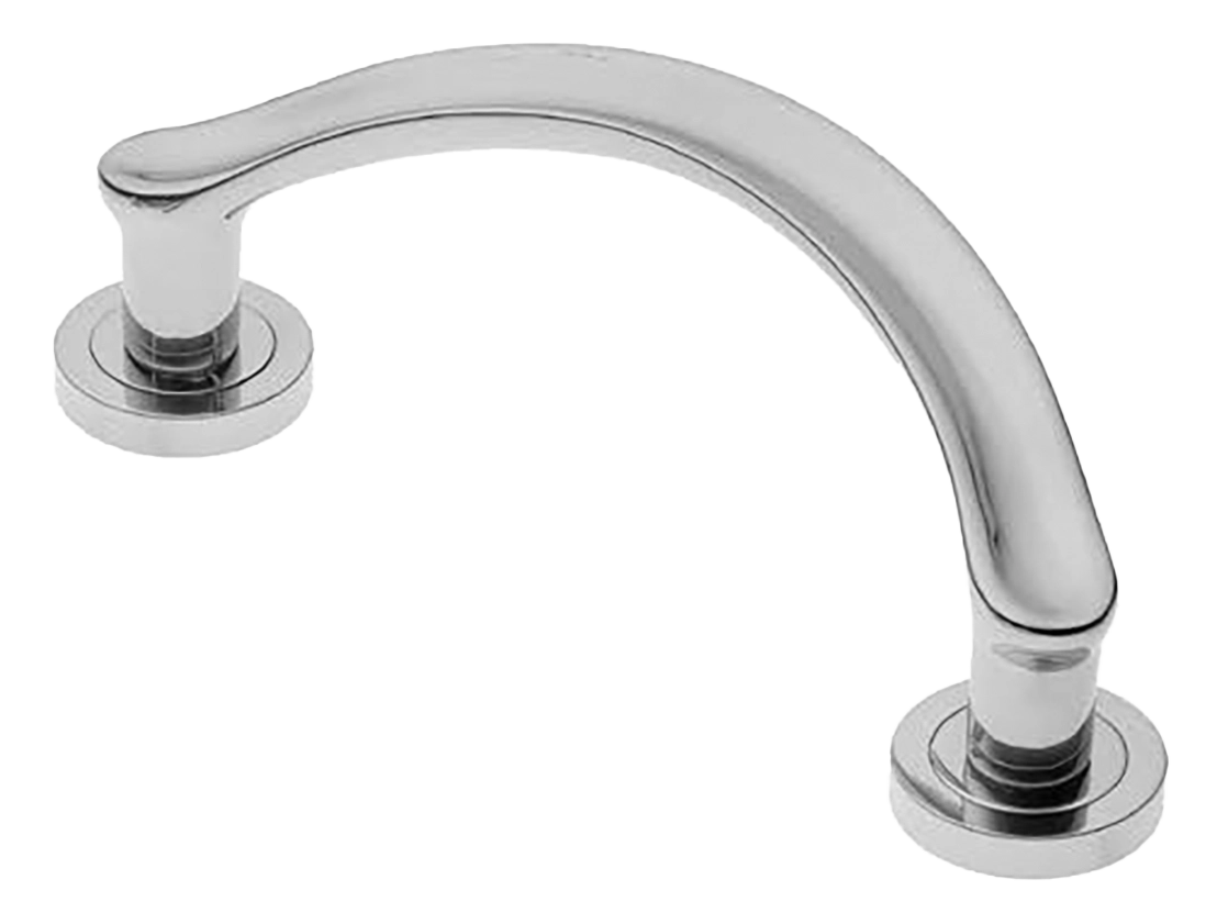 Ручка-скоба DALI PH CRO на круглой розетке, цвет хром, латунь фото купить Барнаул