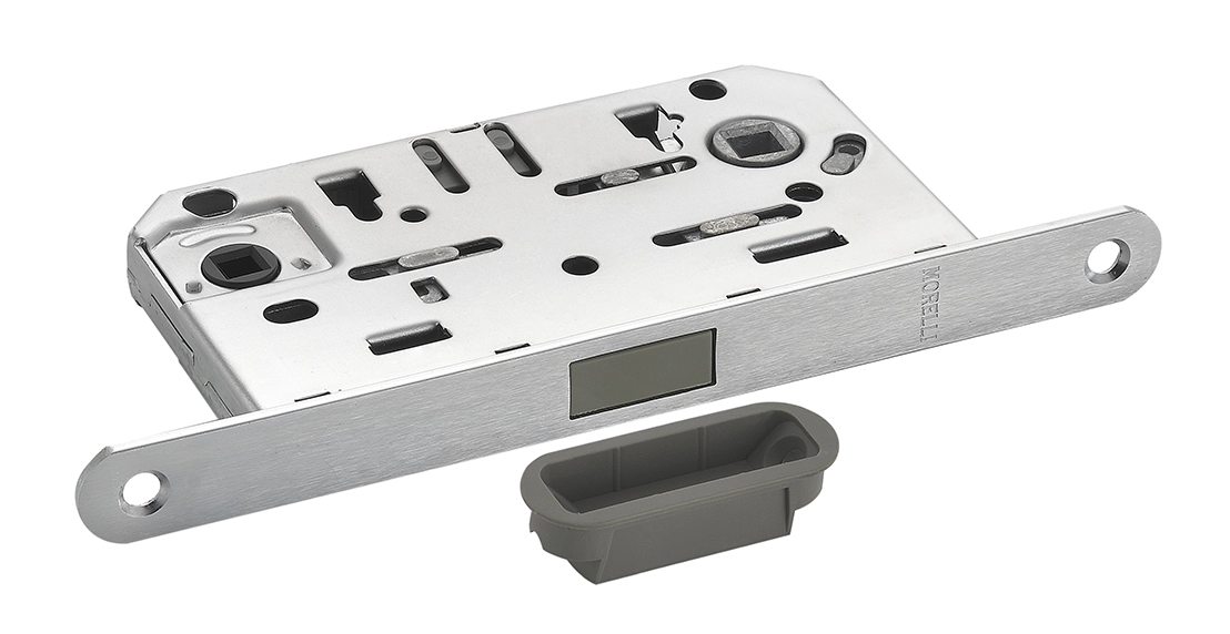 Защелка межкомнатная M1895 SSC с ответной планкой, магнитная сантехническая, цвет суперматовый хром фото купить в Барнауле