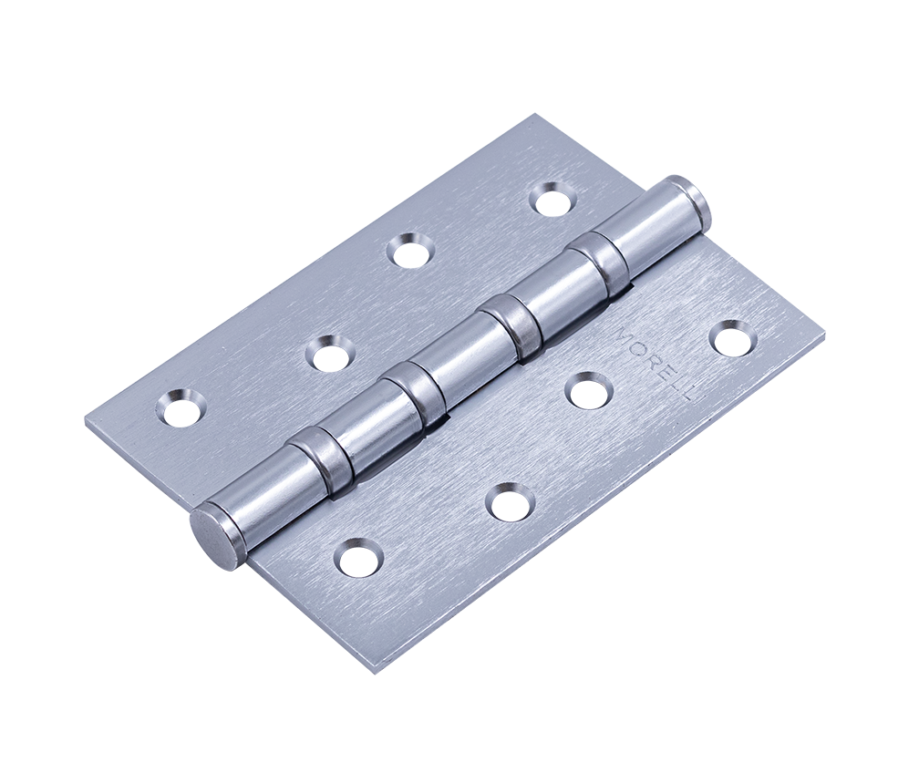 Петля карточная стальная MSN 100X70X2.5-4BB SSC универсальная с подшипником, врезная на круглой оси, цвет суперматовый хром фото купить в Барнауле