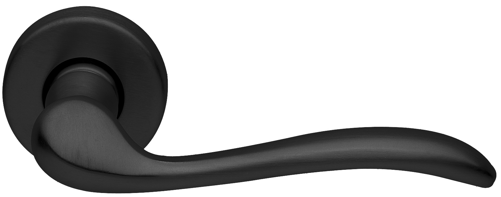 Ручка дверная TOSCANA R3-E NERO раздельная на круглой розетке, цвет черный, латунь фото купить Барнаул