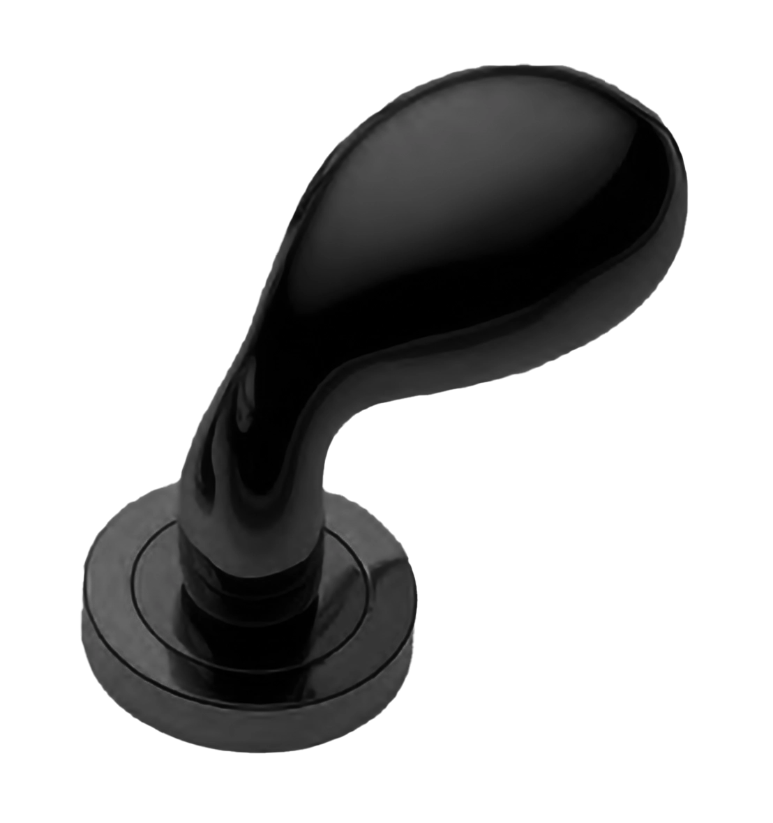 Ручка дверная AIR-2 R2 NERO раздельная на круглой розетке, цвет черный, латунь фото купить Барнаул