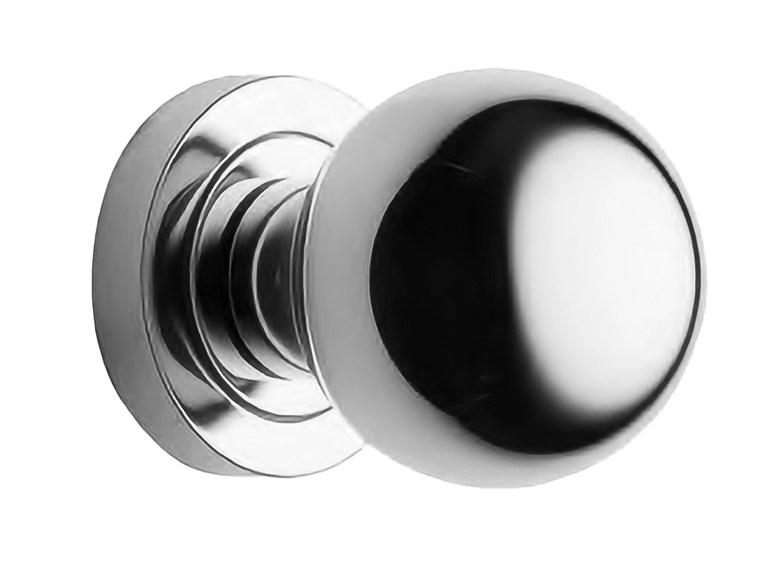 Поворотная ручка-кноб ART.430 CRO на круглой розетке, цвет хром, латунь фото купить Барнаул