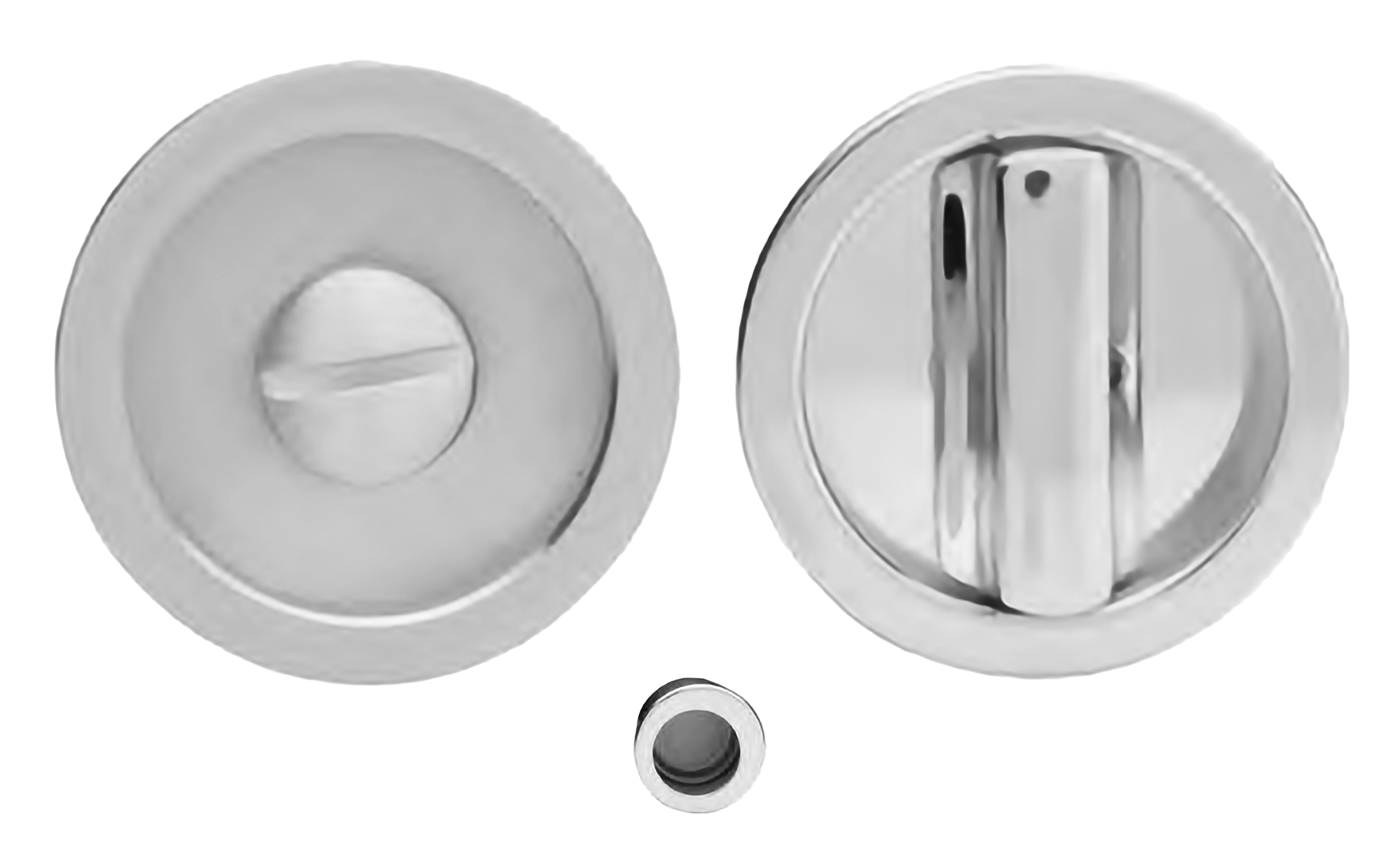 Ручка для раздвижной двери ART.55/A CRO с заверткой WC и пальчиковой ручкой, цвет - хром фото купить Барнаул