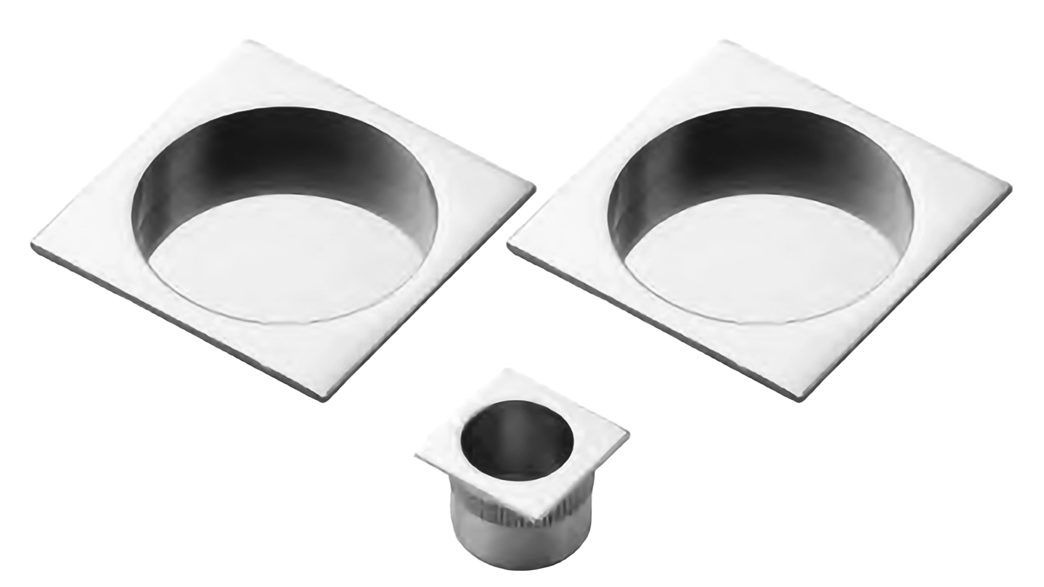 Комплект ручек для раздвижных дверей ART.54A/Q CRO с пальчиковой ручкой, цвет хром, латунь фото купить Барнаул