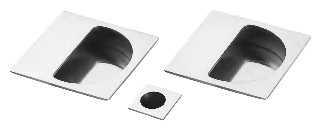 Комплект ручек для раздвижных дверей ART.72/Q CRO с пальчиковой ручкой и заверткой WC, цвет хром, латунь фото купить Барнаул