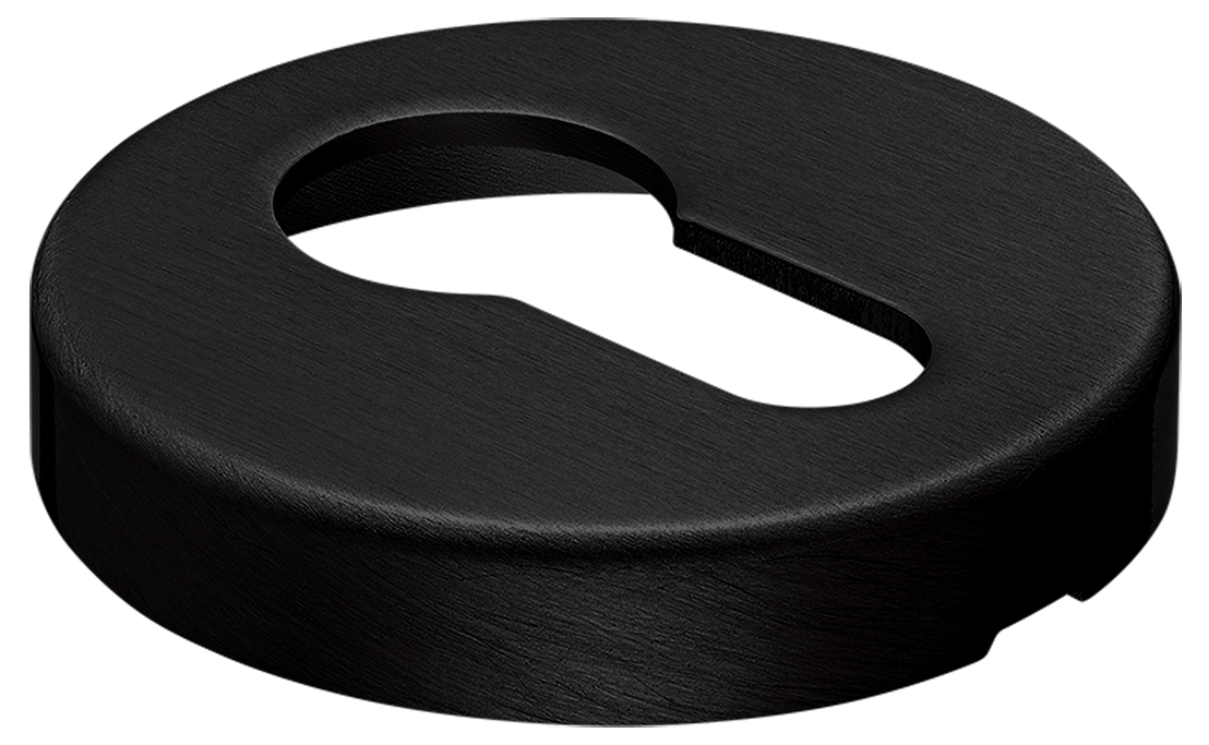 Накладка на ключевой цилиндр LUX-KH-R6 NERO на круглой розетке, цвет черный фото купить в Барнауле