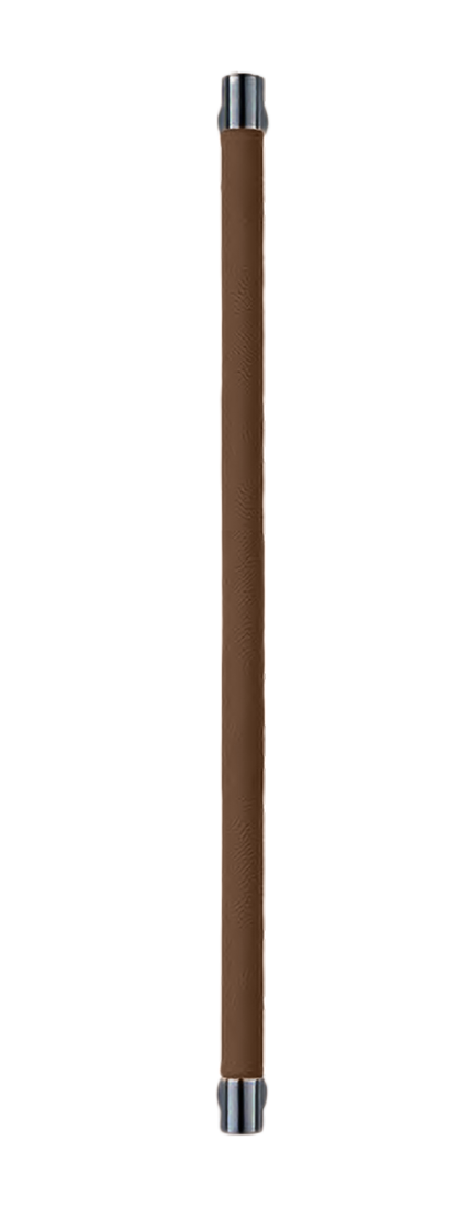 Ручка-скоба HIDE LEATHER PH/B NERO/TESTA DI MORO без розетки, цвет черный/темно-коричневый без розетки, латунь фото купить Барнаул