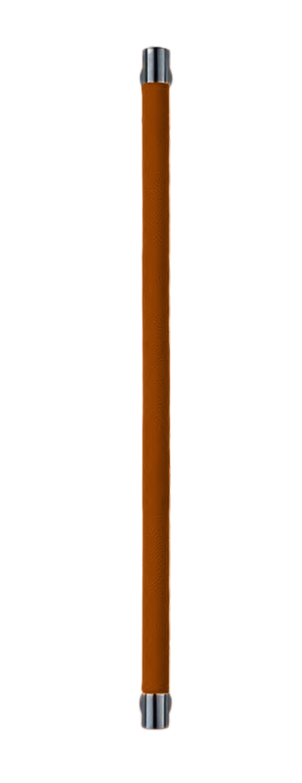 Ручка-скоба HIDE LEATHER PH/B NERO/CUOIO без розетки, цвет черный/светло-коричневый без розетки, латунь фото купить Барнаул