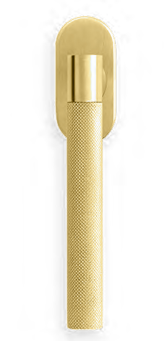 Ручка оконная HIDE TIME W1 OSA на прямоугольной розетке, цвет матовое золото, латунь фото купить Барнаул