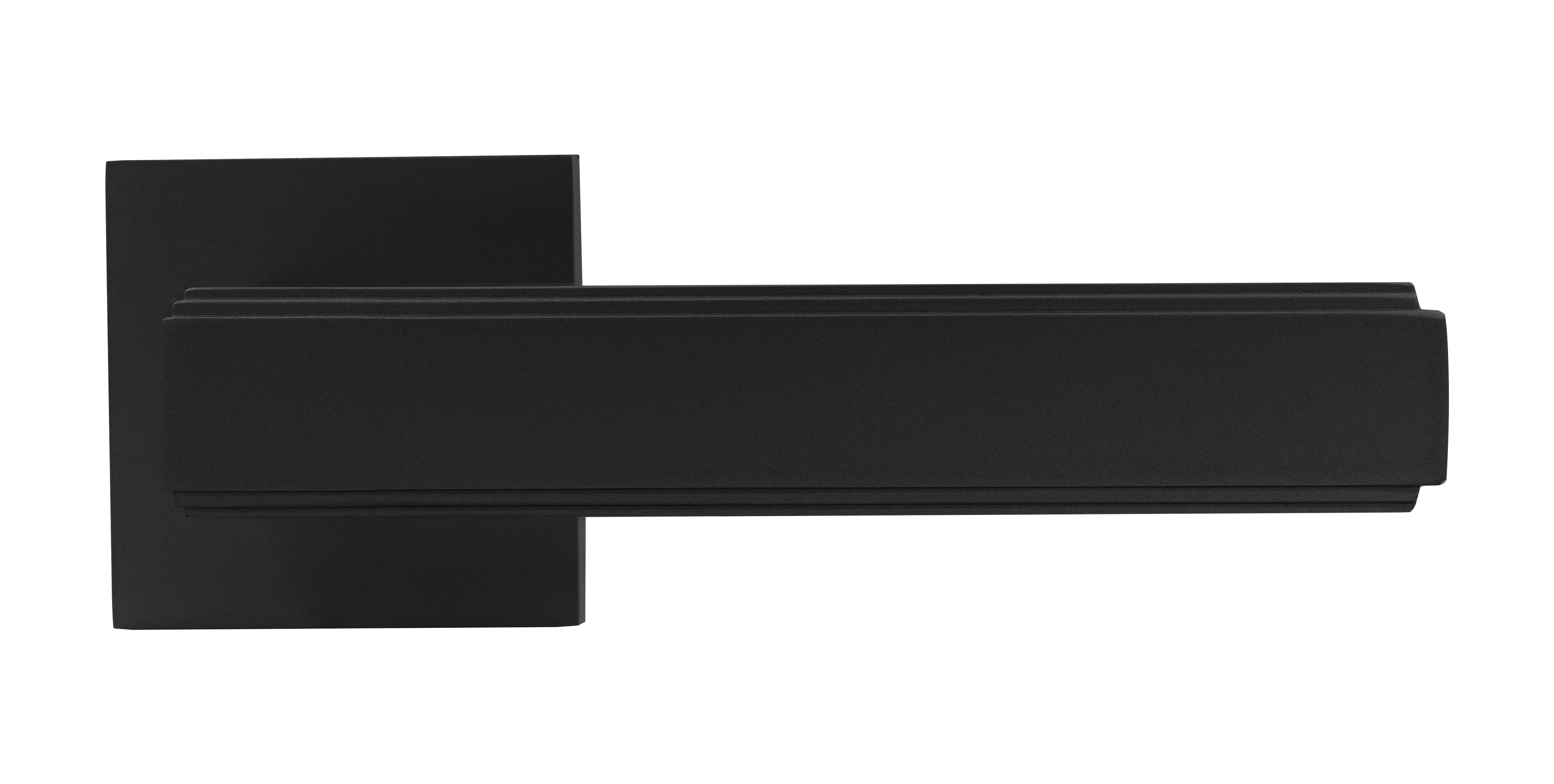 Ручка дверная MH-64-S6 BL STEPS на квадратной розетке 6 мм, цвет черный фото купить в Барнауле