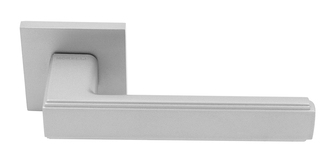 Ручка дверная MH-64-S6 ASC STEPS на квадратной розетке 6 мм, цвет анодированный матовый хром фото купить Барнаул