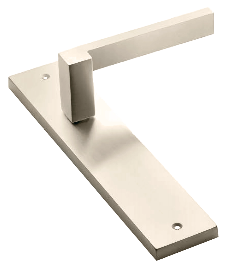 Ручка дверная на планке STONE PL NIS, цвет матовый никель, латунь фото купить в Барнауле