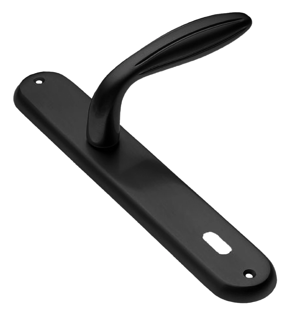 Ручка дверная на планке BUD PL NERO, цвет черный, латунь фото купить в Барнауле