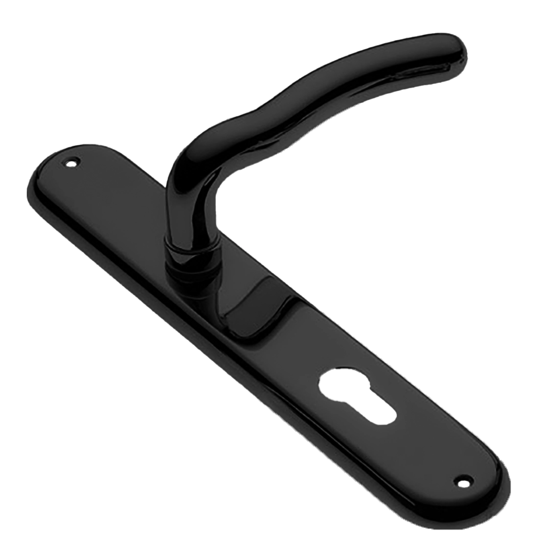 Ручка дверная на планке SNAKE PL NERO, цвет черный, латунь фото купить в Барнауле