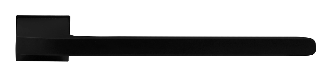 Ручка дверная SPUTNIK-SM NERO-ST с невидимой квадратной розеткой, цвет черный soft-touch, ЦАМ фото купить в Барнауле