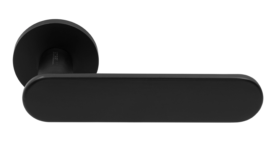 Ручка дверная MH-65-R6 R6 SEMPIONE BL на круглой розетке, цвет черный фото купить Барнаул