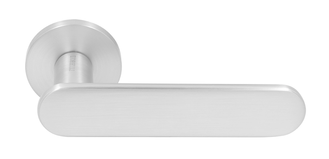 Ручка дверная MH-65-R6 SEMPIONE SC на круглой розетке, цвет матовый хром фото купить Барнаул