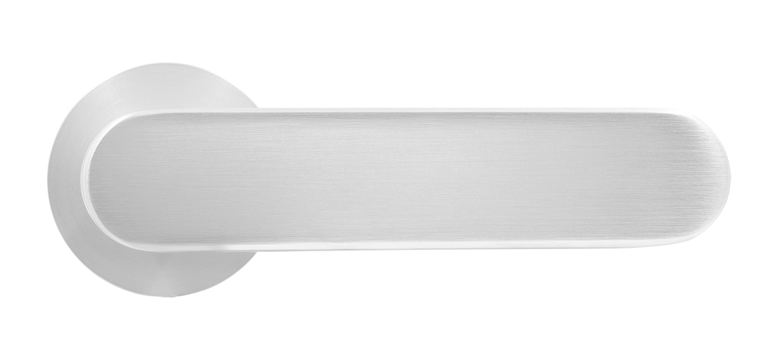 Ручка дверная MH-65-R6 SEMPIONE SC на круглой розетке, цвет матовый хром фото купить в Барнауле