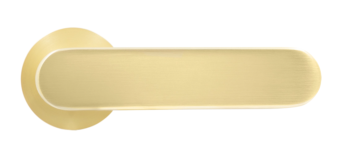 Ручка дверная MH-65-R6 SEMPIONE MSG на круглой розетке, цвет матовое сатинированное золото фото купить в Барнауле