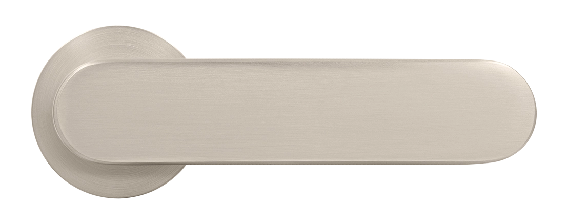 Ручка дверная MH-65-R6 SEMPIONE MSN на круглой розетке, цвет матовый сатинированный никель фото купить в Барнауле