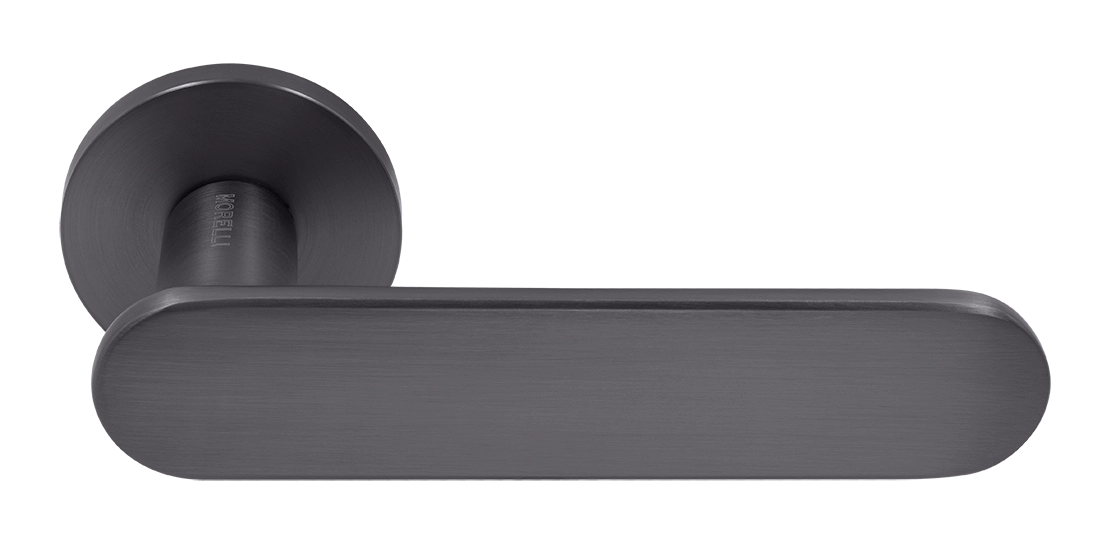 Ручка дверная MH-65-R6 R6 SEMPIONE GR на круглой розетке, цвет графит фото купить Барнаул