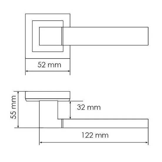 Комплект дверных ручек MH-28 BL-S + защёлка бесшумная 1895P BL + петли врезные универсальные MSN 100X70X2.5-4BB BL (2шт), цвет черный фото купить в Барнауле