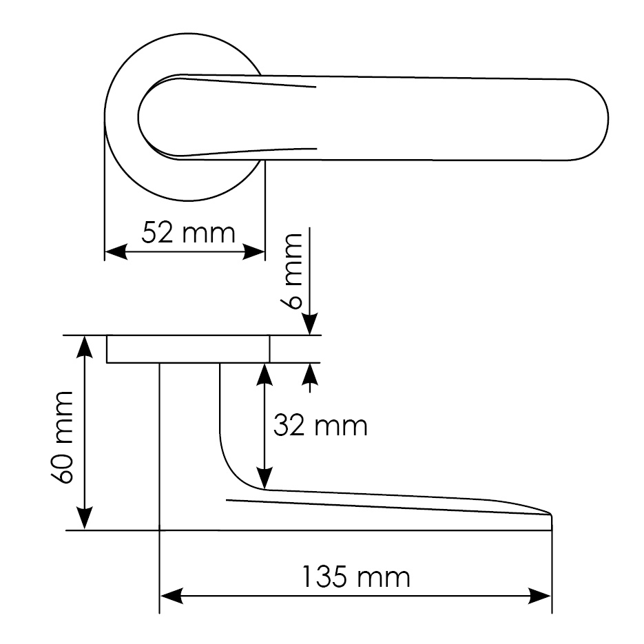 Комплект дверных ручек MH-59-R6 BL + завертка сантехническая MH-WC-R6 BL + защёлка бесшумная M1895 BL + петли врезные универсальные MSN 100X70X2.5-4BB BL (2шт), цвет черный фото купить в Барнауле